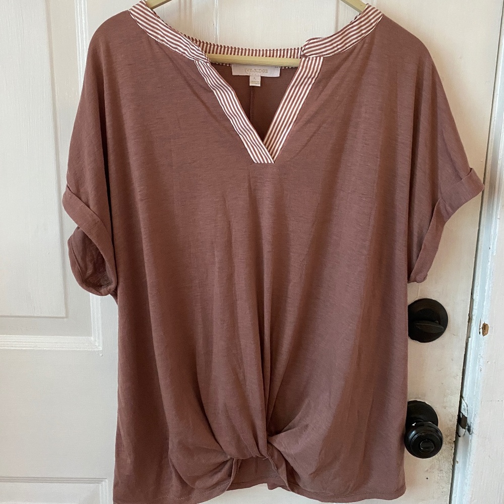 IVY & RIDGE DUSTY ROSE L TOP